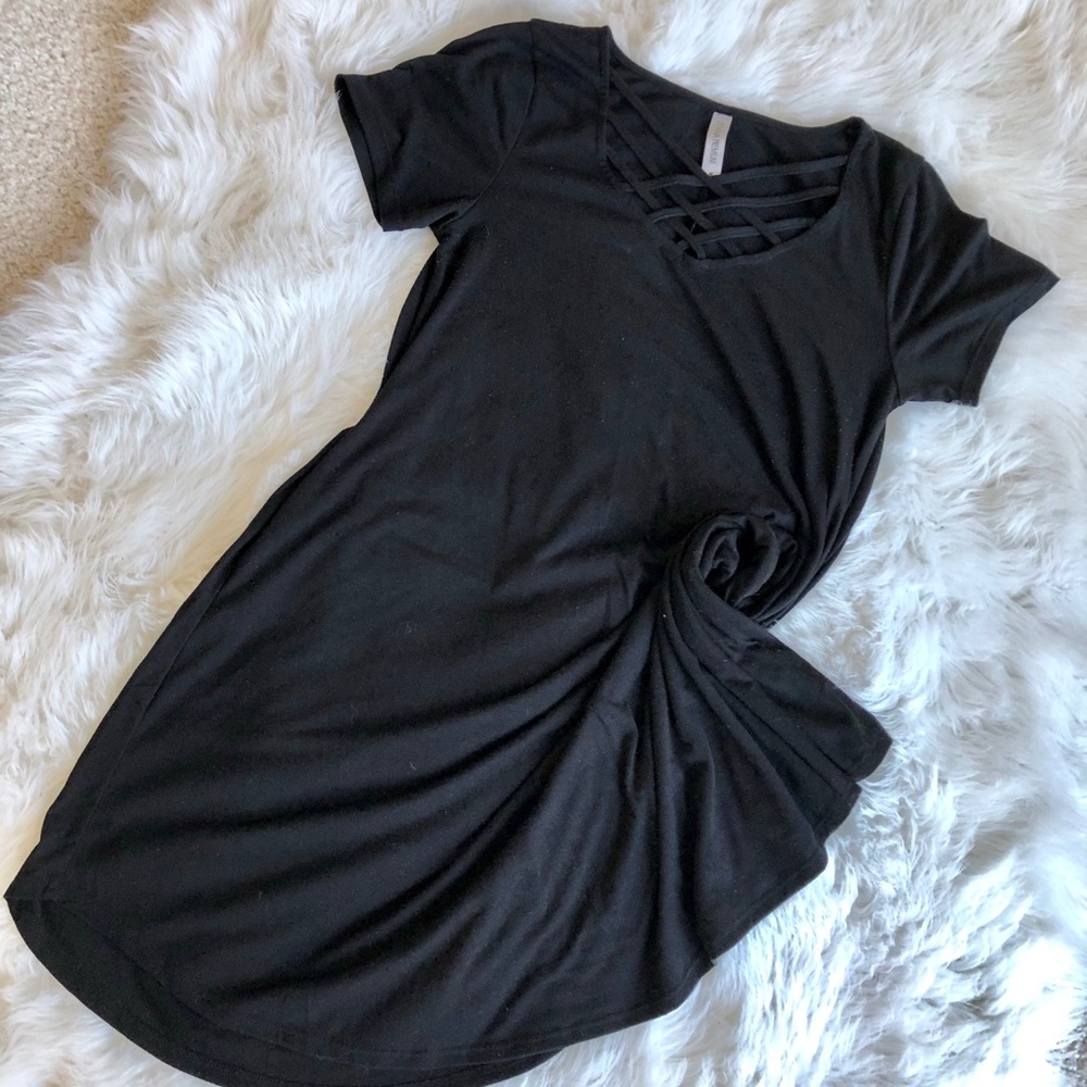 Strappy tunic dress with POCKETS
